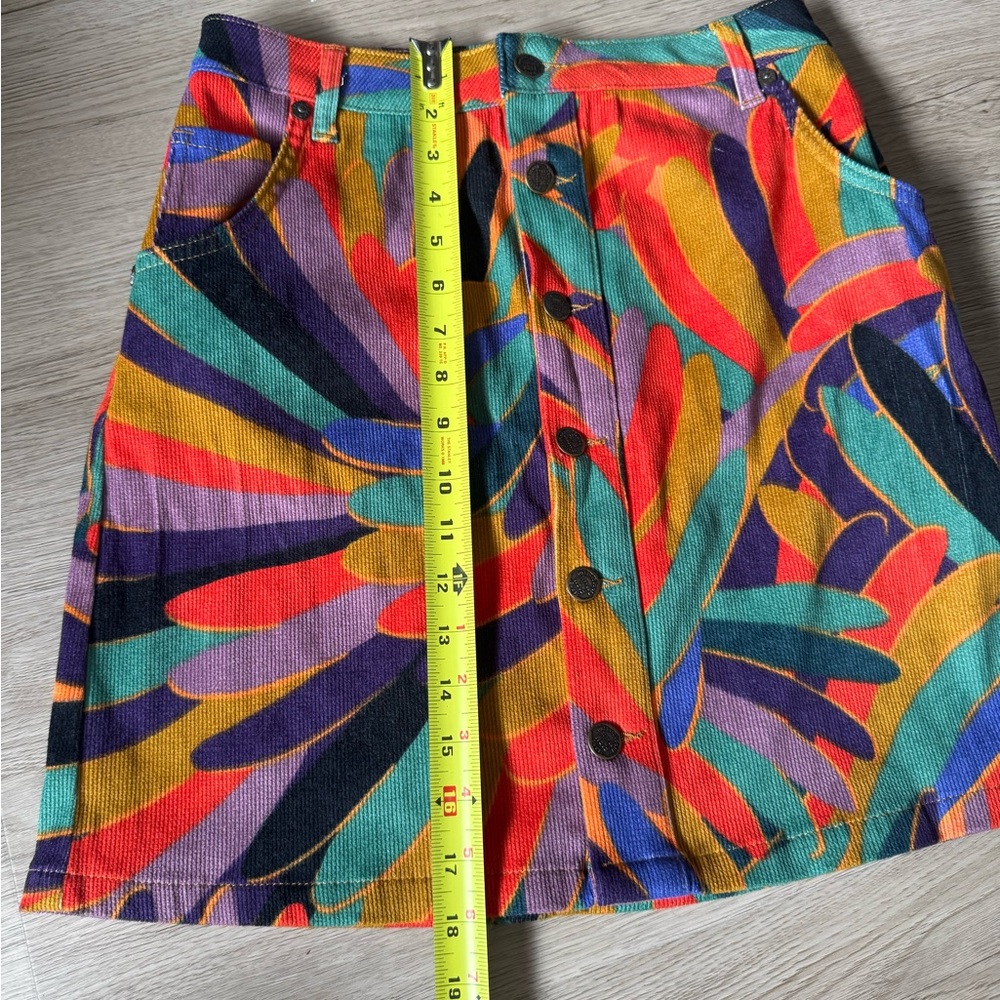 Farm rio corduroy colorful skirt - Picture 6 of 8